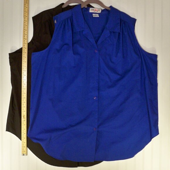 2 Bridge Gate, Black, Blue Button Up Shirt/Vests - Picture 2 of 8